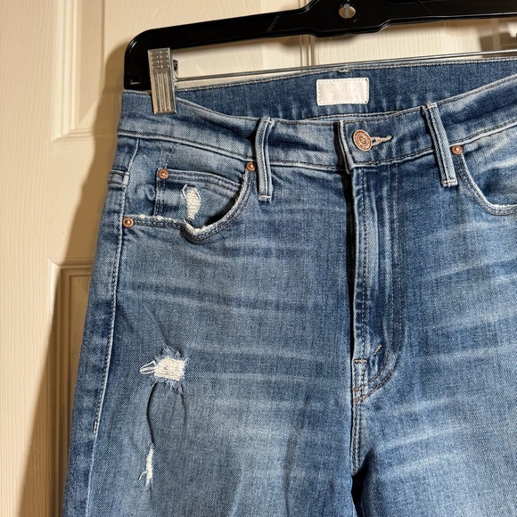 Rare MOTHER Denim STUNNER ANKLE STEP FRAY High Rise Jeans HELTER SKELTER 26 $258 - Picture 3 of 16